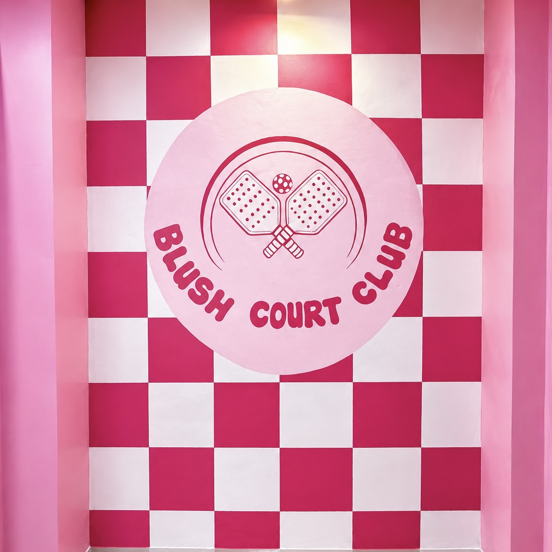 Pink Blush Court Club paddle and pickleball